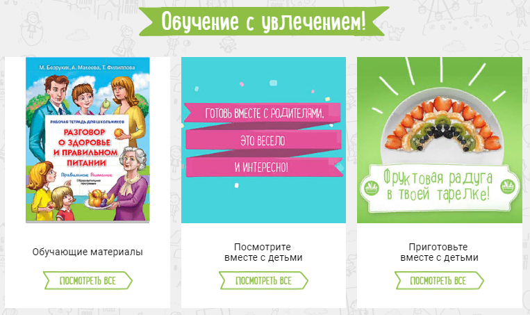 Разговор о правильном питании.