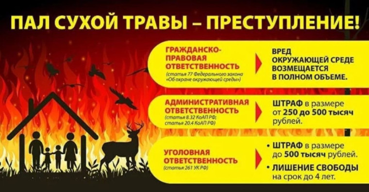 Просим вас соблюдать элементарные правила пожарной безопасности в пожароопасный период!.